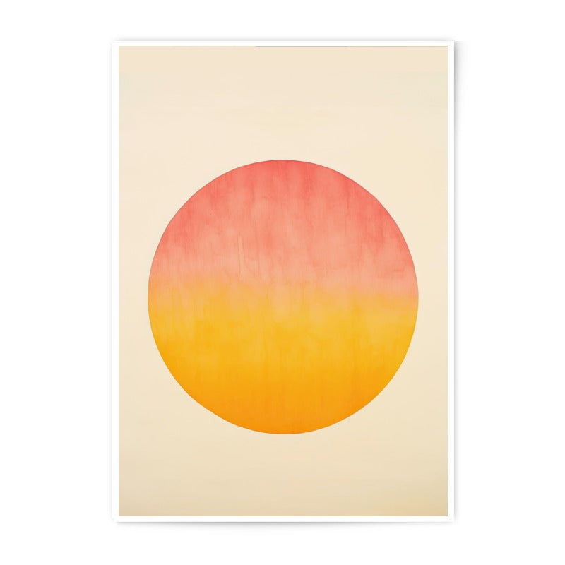 Sunset Photographic Print, Abstract Circle Art, Modern Wall Decor, Minimalist Print, Warm Tones Print, Home Decor, Art Print - Tawshia