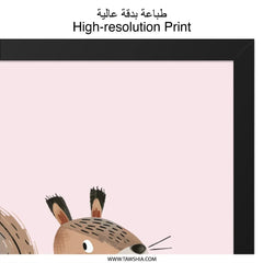 Cute Squirrel Wall Art, Woodland Animal Print, Nursery Decor, Childrens Room Art, Adorable Squirrel Art Print, Baby Room Decor - Tawshia