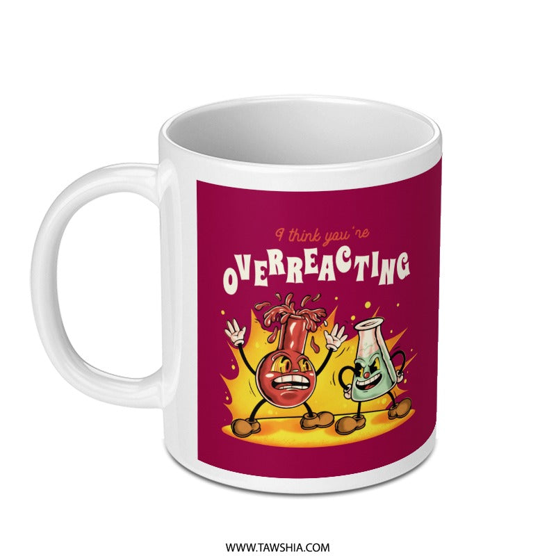 Overreacting Funny Cartoon Mug product type