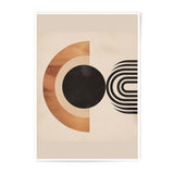 Abstract Geometric Photographic Print, Modern Art Print, Beige Wall Decor, Minimalist Shapes Print, Home Decor Art, Circle and Arch Print - Tawshia