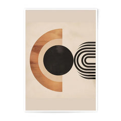 Abstract Geometric Photographic Print, Modern Art Print, Beige Wall Decor, Minimalist Shapes Print, Home Decor Art, Circle and Arch Print - Tawshia