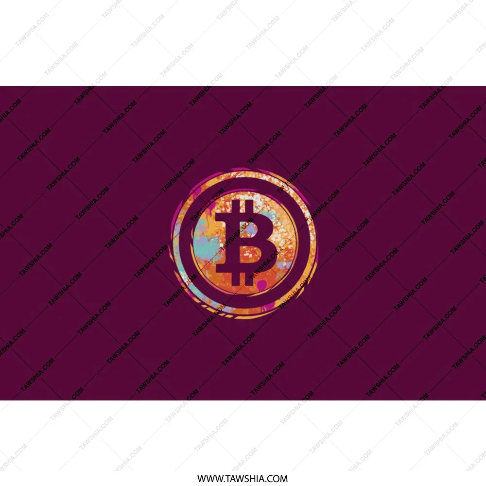 Colorful Cryptocurrency Themed Digital Art product