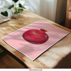 Pomegranate Photographic Print, Fruit Art, Kitchen Decor, Minimalist Wall Art, Food Illustration, Modern Art Print, Still Life Print - Tawshia