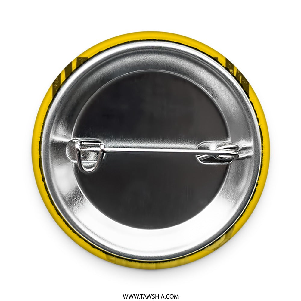 Nassrawi Fan Pinback Button, Football Soccer Supporter, Club Pride, Sports Team, Yellow Badge, Gift for Fan, Arabic Text, Saudi Arabia - Tawshia