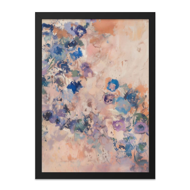 Floral Abstract Wall Art, Contemporary Flower Painting, Elegant Botanical Print, Modern Home Decor, Trendy Living Room Art - Tawshia