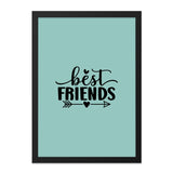 Best Friends Wall Art, Friendship Quote Print, Gift for Bestie, Modern Home Decor, Minimalist Art, Sister Gift, Room Decor - Tawshia