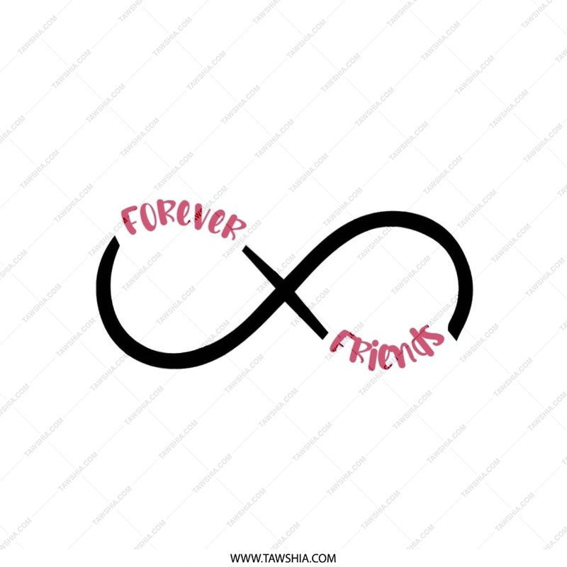 Forever Friends Infinity Symbol Throw Pillow, Best Friend Gift, Friendship Decor, Forever Friends Pillow, Home Decor Pillow - Tawshia