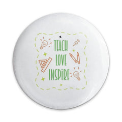 Teach Love Inspire Pinback Button, Teacher Appreciation Gift, Educational Button, School Pin, Teacher Present, Thank You Teacher Button - Tawshia