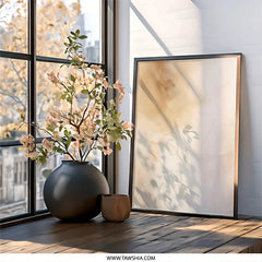 Abstract Wall Art Print, Beige Minimalist Painting, Modern Home Decor, Neutral Art for Living Room, Contemporary Artwork - Tawshia