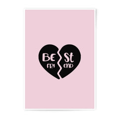 Best Friend Photographic Prints, Friendship Wall Art, Heart Art Print, Cute Room Decor, Home Decor, Gift Idea, Wall Hanging, Friendship Gift - Tawshia