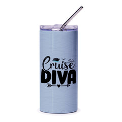 Cruise Diva Tumbler, Vacation Tumbler, Cruise Lover Gift, Gift for Her, Fun Tumbler, Gift for Cruise, Cruising Queen Tumbler - Tawshia