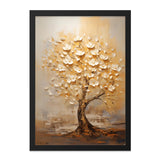 Floral Tree Wall Art, Abstract Flower Tree, Blossom Tree Painting, Textured Wall Decor, Nature Inspired Art, Botanical Wall Print - Tawshia