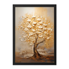 Floral Tree Wall Art, Abstract Flower Tree, Blossom Tree Painting, Textured Wall Decor, Nature Inspired Art, Botanical Wall Print - Tawshia