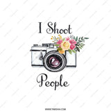 Photographer Pillow, Floral Camera Throw Pillow, Photography Gift, I Shoot People Pillow, Decorative Pillow, Home Decor - Tawshia