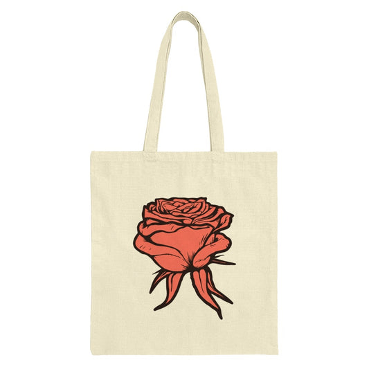 Red Rose Tote Bag, Floral Print, Botanical Bag, Stylish Shopping Bag, Everyday Carry, Cute Tote, Gift Idea, Aesthetic Tote Bag, Trendy - Tawshia