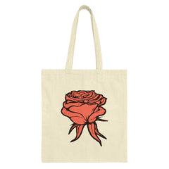 Red Rose Tote Bag, Floral Print, Botanical Bag, Stylish Shopping Bag, Everyday Carry, Cute Tote, Gift Idea, Aesthetic Tote Bag, Trendy - Tawshia