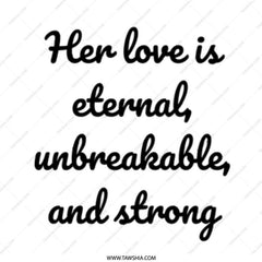 Eternal Love Mug, Unbreakable Strong, Heartwarming Gift, Sentimental Quote, Coffee Mug, Tea Cup, Gift for Her, Inspirational Mug - Tawshia