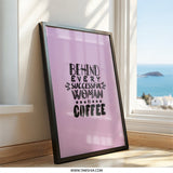 Successful Woman Coffee Wall Art, Inspirational Quote Print, Empowering Gift, Home Decor, Coffee Lover, Motivational Art - Tawshia