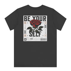 Be Yourself Rose Graphic Tee Eye Catching Casual product
