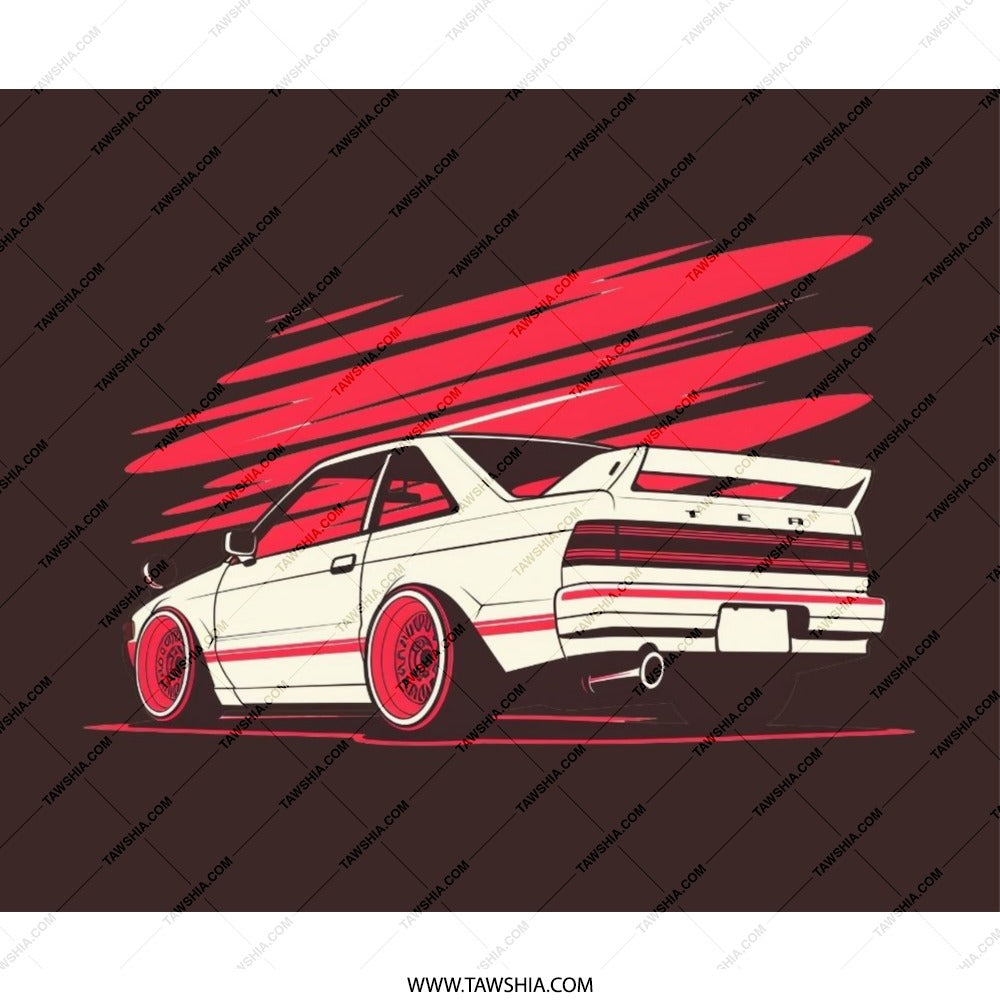 JDM Car Mouse Pad, Japanese Auto, Retro Automotive Art, Racing Stripes, Tuner Car, Car Enthusiast Gift, Cool Desk Accessory - Tawshia