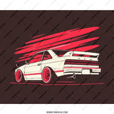 JDM Car Mouse Pad, Japanese Auto, Retro Automotive Art, Racing Stripes, Tuner Car, Car Enthusiast Gift, Cool Desk Accessory - Tawshia