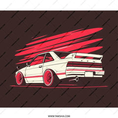 JDM Car Mouse Pad, Japanese Auto, Retro Automotive Art, Racing Stripes, Tuner Car, Car Enthusiast Gift, Cool Desk Accessory - Tawshia