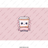 Kawaii Coffee Tumbler, Cute Coffee Cup, Coffee and Friends Tumbler, Kawaii Gift, Coffee Lover Gift, Gift for Friend, Tumbler with Straw - Tawshia