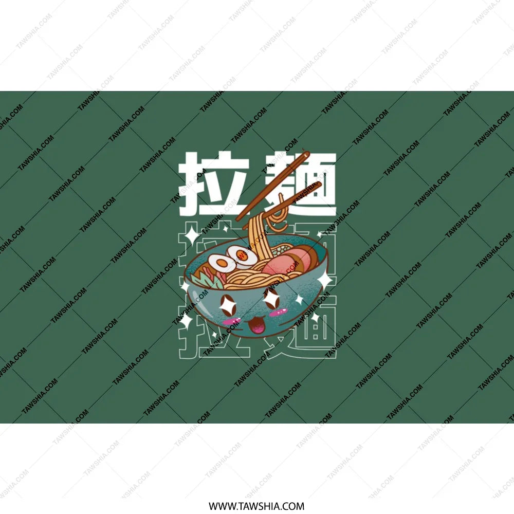 Cute Ramen Bowl with Chopsticks Anime Graphic product type