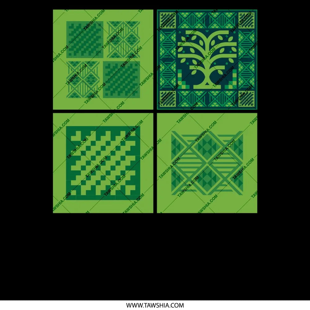 Unique Green Geometric Designs Decorative Product