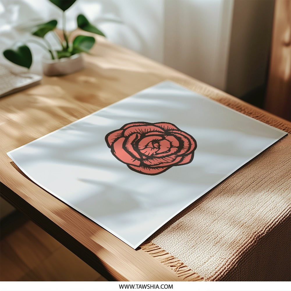Rose Photographic Prints, Floral Home Decor, Botanical Wall Art, Delicate Flower Print, Living Room Decor, Feminine Artwork, Gift Idea - Tawshia