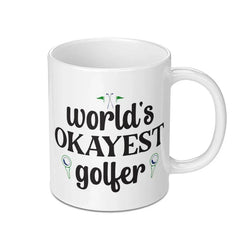 Funny Golfer Mug, Worlds Okayest Golfer Coffee Mug, Golf Lover Gift, Golf Player Mug, Golfing Mug, Golf Gift, Coffee Mug for Golfers - Tawshia