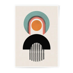 Abstract Geometric Art Photographic Print, Minimalist Shapes Wall Decor, Modern Circle Arch Poster, Home Office Artwork, Contemporary Design - Tawshia