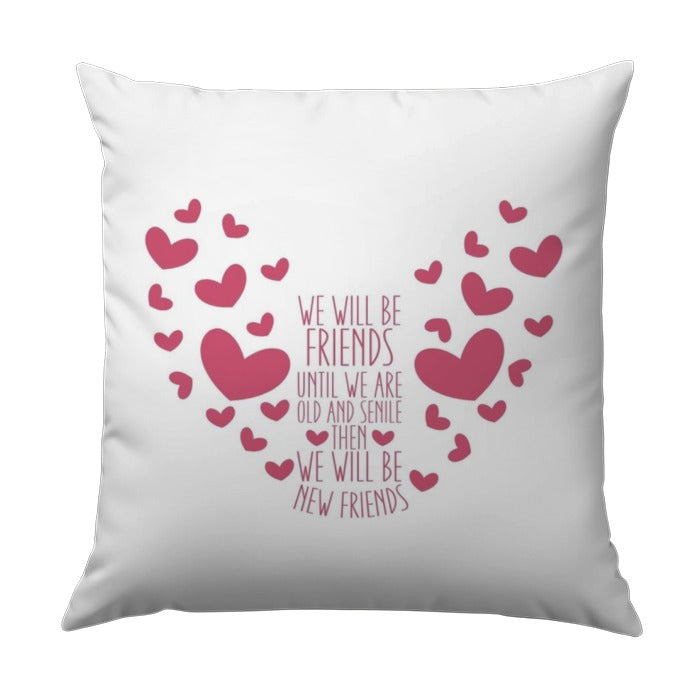 Friendship Quote Pillow, Sentimental Gift, Best Friend Pillow, Heart Decor, Decorative Throw Pillow, Friendship Gift Idea - Tawshia