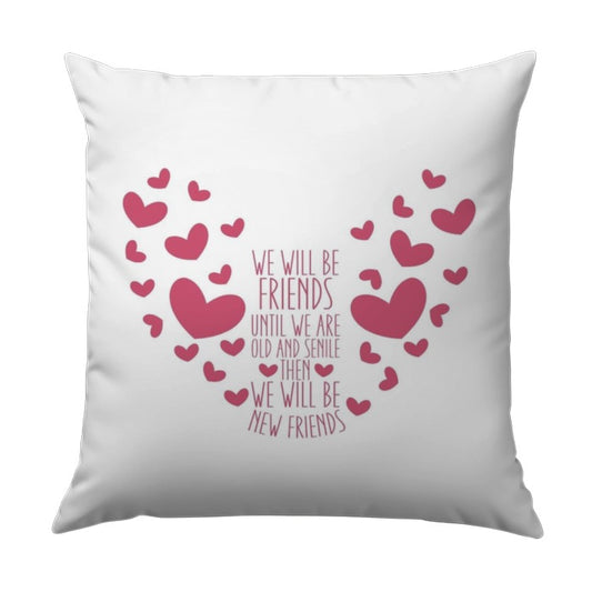 Friendship Quote Pillow, Sentimental Gift, Best Friend Pillow, Heart Decor, Decorative Throw Pillow, Friendship Gift Idea - Tawshia
