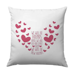 Friendship Quote Pillow, Sentimental Gift, Best Friend Pillow, Heart Decor, Decorative Throw Pillow, Friendship Gift Idea - Tawshia