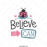 Believe You Can Ladybug Tote Bag, Motivational Tote, Inspirational Tote, Cute Ladybug Bag, Positive Affirmation Bag, Gift For Her - Tawshia