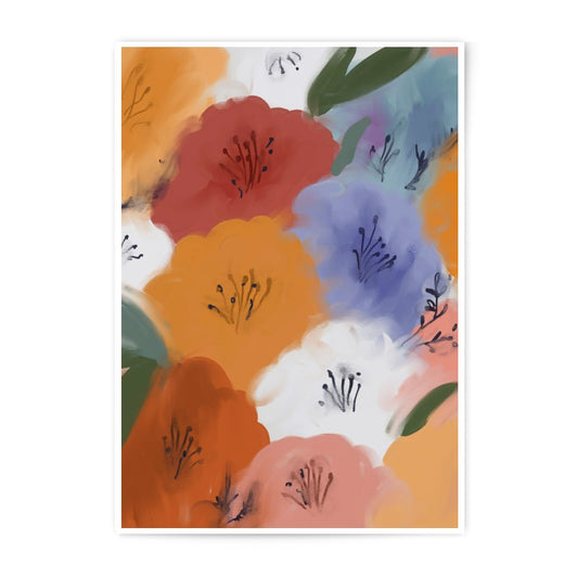 Abstract Floral Photographic Print, Colorful Flower Painting, Home Decor, Botanical Art, Floral Wall Art, Modern Art, Gift Idea - Tawshia