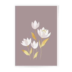 Floral Photographic Print, Minimalist Flower Art, White Tulip Photography, Botanical Wall Decor, Modern Home Decor, Flower Photography - Tawshia