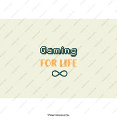 Gaming For Life Tumbler, Gamer Gift, Pixel Art, Drinkware, Gift for Gamers, Infinite, Video Game, Enthusiast - Tawshia