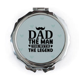 Dad The Man The Myth The Legend Pocket Mirror, Fathers Day Gift, Gift for Dad, Pocket Mirror for Men, Birthday Gift for Dad - Tawshia