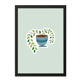 Plant Wall Art, Cute Potted Plant Decor, Modern Home Art, Botanical Illustration Print, Minimalist Wall Decor - Tawshia