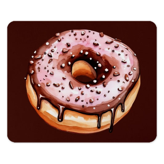 Donut Mouse Pad, Watercolor Donut Art, Delicious Foodie Gift, Office Desk Decor, Sweet Treat Mousepad, Computer Accessories - Tawshia