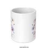 Floral Mug, Purple Poppy Mug, Flower Mug, Botanical Mug, Watercolor Floral Mug, Coffee Mug, Tea Mug, Gift Idea - Tawshia