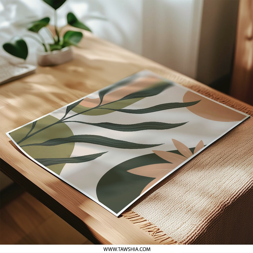 Abstract Botanical Photographic Print, Modern Art Print, Minimalist Wall Art, Nature Inspired Decor, Aesthetic Room Decor, Boho Art - Tawshia