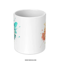 Watercolor Floral Mug, Colorful Flower Mug, Artistic Mug, Unique Mug Design, Coffee Mug, Tea Mug, Gift Mug, Mug for Her, Novelty Mug - Tawshia