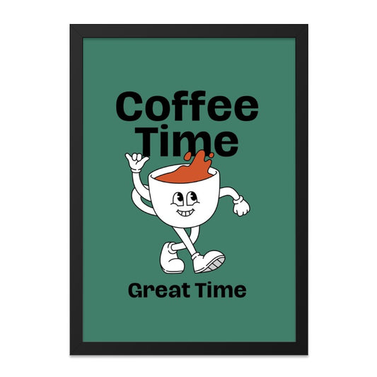 Coffee Time Wall Art, Coffee Lover Gift, Funny Kitchen Decor, Retro Coffee Print, Coffee Shop Art, Cute Coffee Cup Art, Home Decor - Tawshia