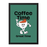 Coffee Time Wall Art, Coffee Lover Gift, Funny Kitchen Decor, Retro Coffee Print, Coffee Shop Art, Cute Coffee Cup Art, Home Decor - Tawshia