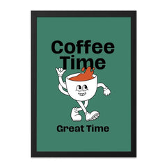 Coffee Time Wall Art, Coffee Lover Gift, Funny Kitchen Decor, Retro Coffee Print, Coffee Shop Art, Cute Coffee Cup Art, Home Decor - Tawshia