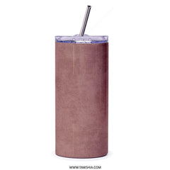 Stylish Insulated Brown Tumbler with Straw product type