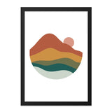 Minimalist Mountain Wall Art, Sunset Abstract Art, Modern Home Decor, Geometric Landscape Art, Earth Tone Print, Boho Wall Decor - Tawshia